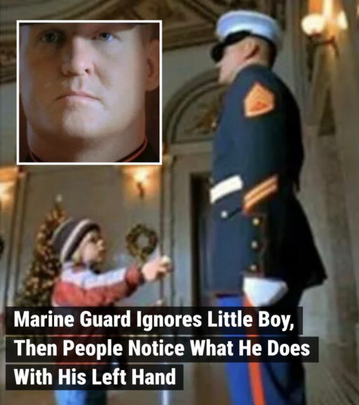 Marine Guard Ignores Little Boy