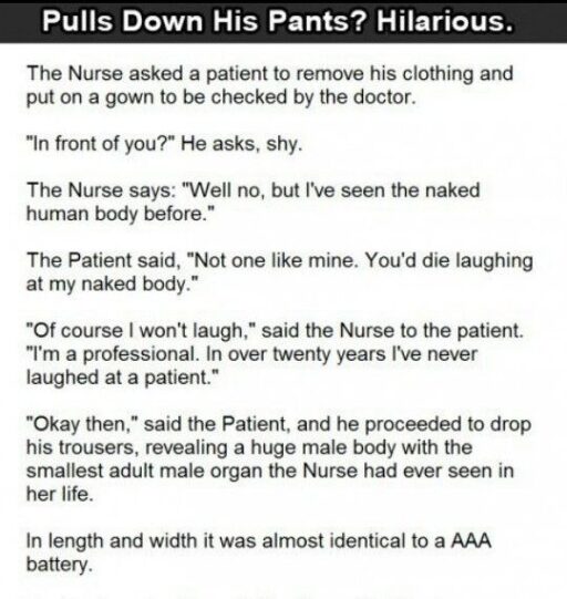The nurse…