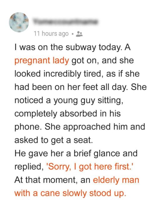 Man Refuses to Give Up Seat for Pregnant Woman on Subway