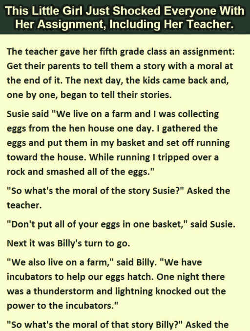 LITTLE GIRL SHOCKED EVERYONE WITH HER ASSIGNMENT, INCLUDING THIS TEACHER