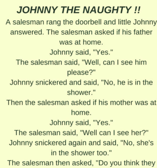 JOHNNY THE NAUGHTY !!