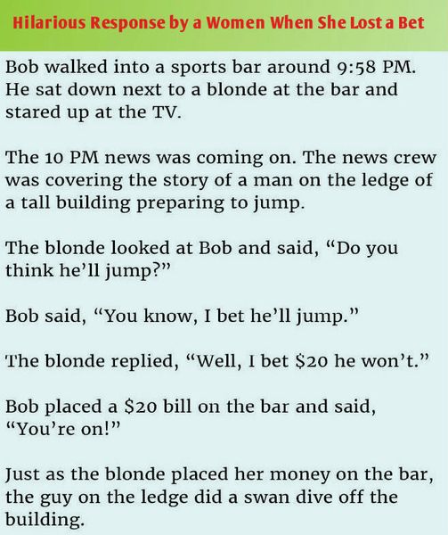 Hilariuse Response by a Women when she lost…