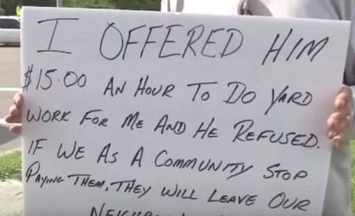 Man rejected by panhandler after offering honest work