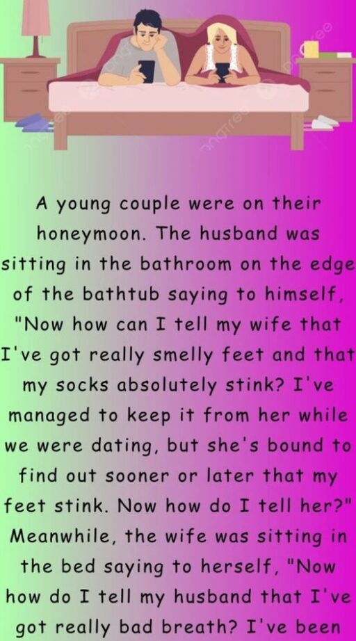 A young couple were on their honeymoon,…