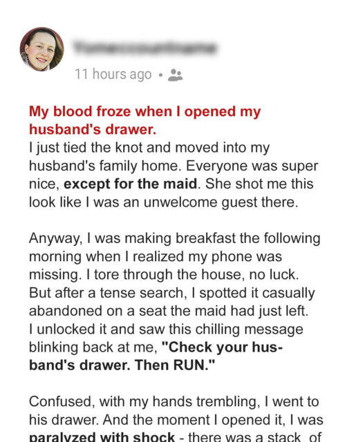 My Blood Froze When I Opened My Husband’s Drawer the Day after Moving in with Him