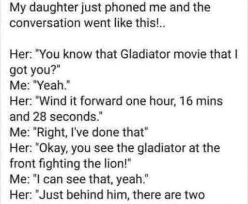 My Daughter’s Movie Request