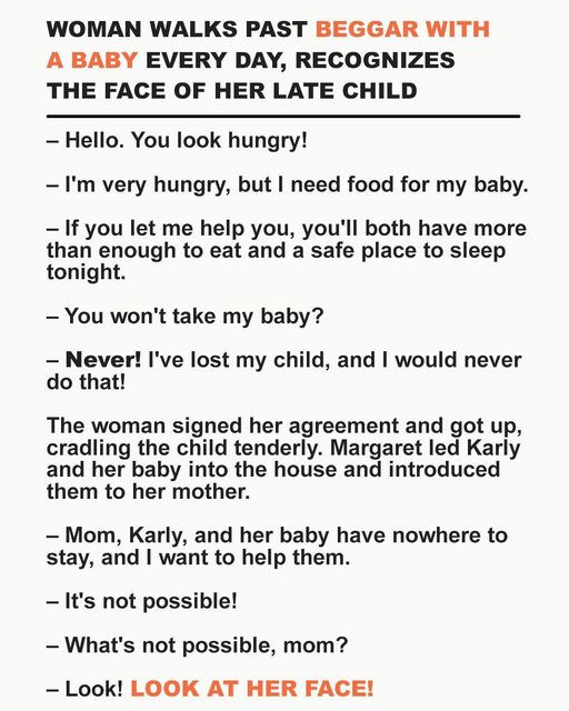 Woman Walks past Beggar with a Baby Every Day, Recognizes the Face of Her Late Child — Story of the Day