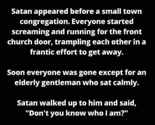 Satan appeared…