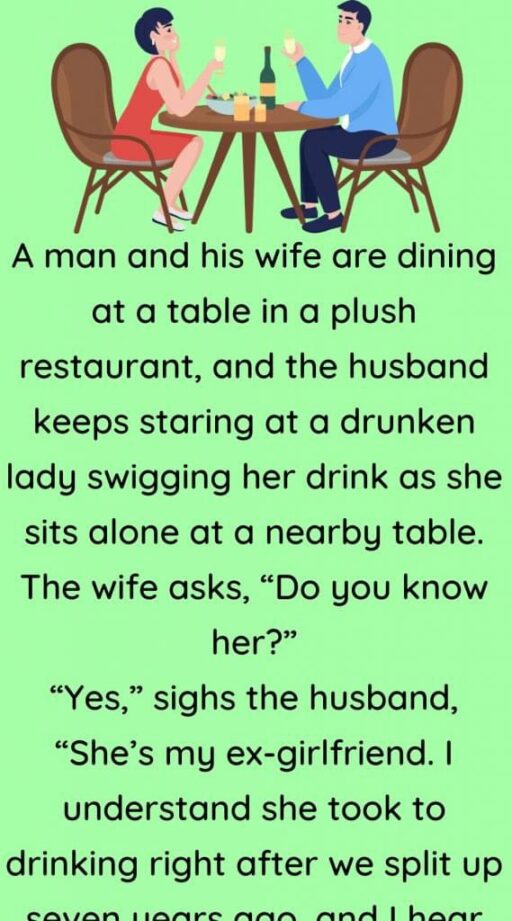 A man and his wife are dining at a table
